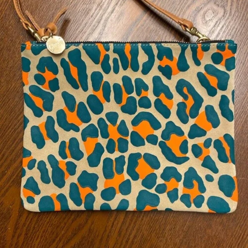 Clare V Orange and Teal Crossbody Bag